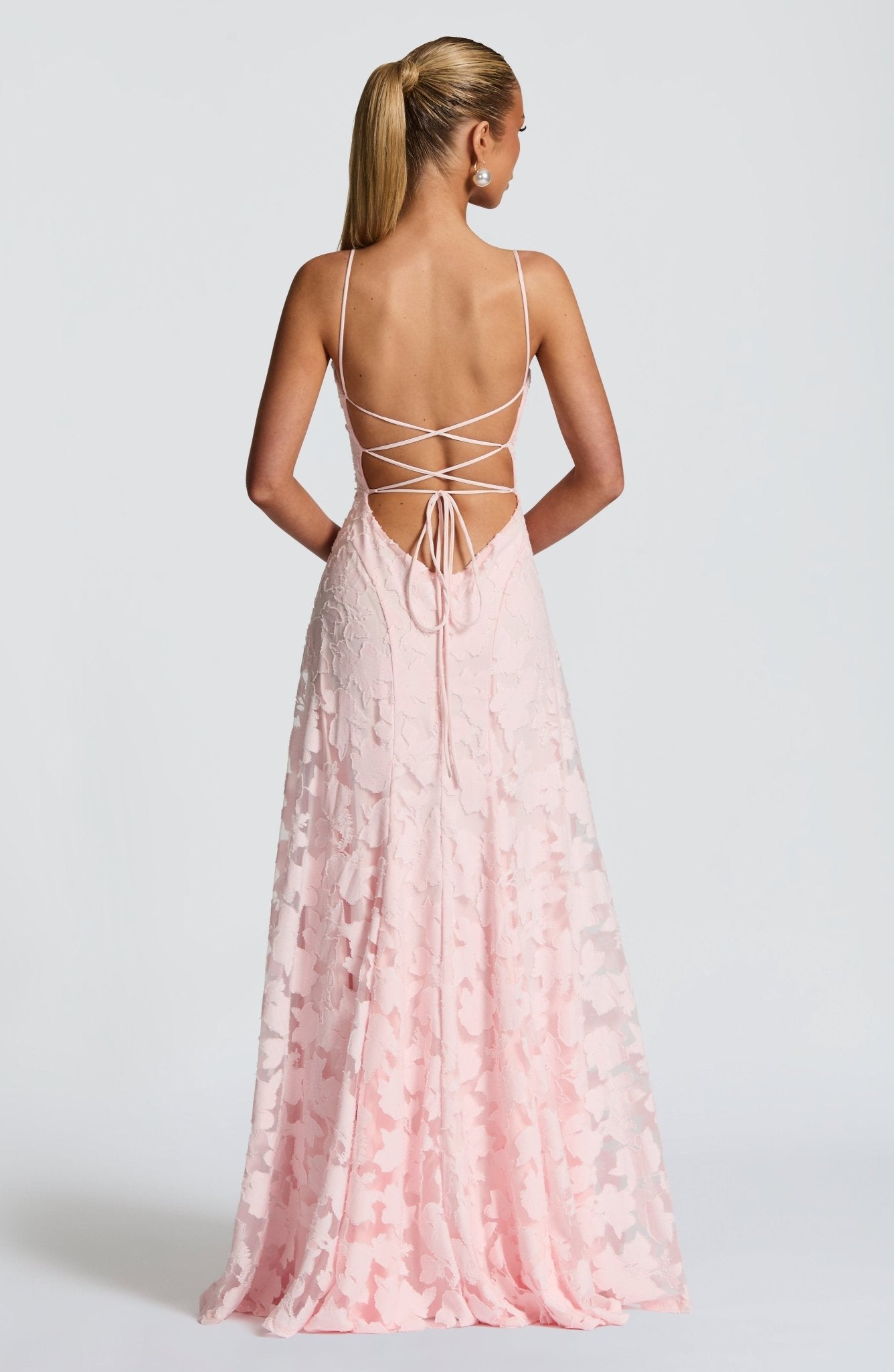 Robe Longue Drapée à Motif Floral avec Bretelles pour Femme | Idéale pour les Sorties - Emilia Lane