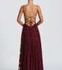 Robe Longue Drapée à Motif Floral avec Bretelles pour Femme | Idéale pour les Sorties - Emilia Lane
