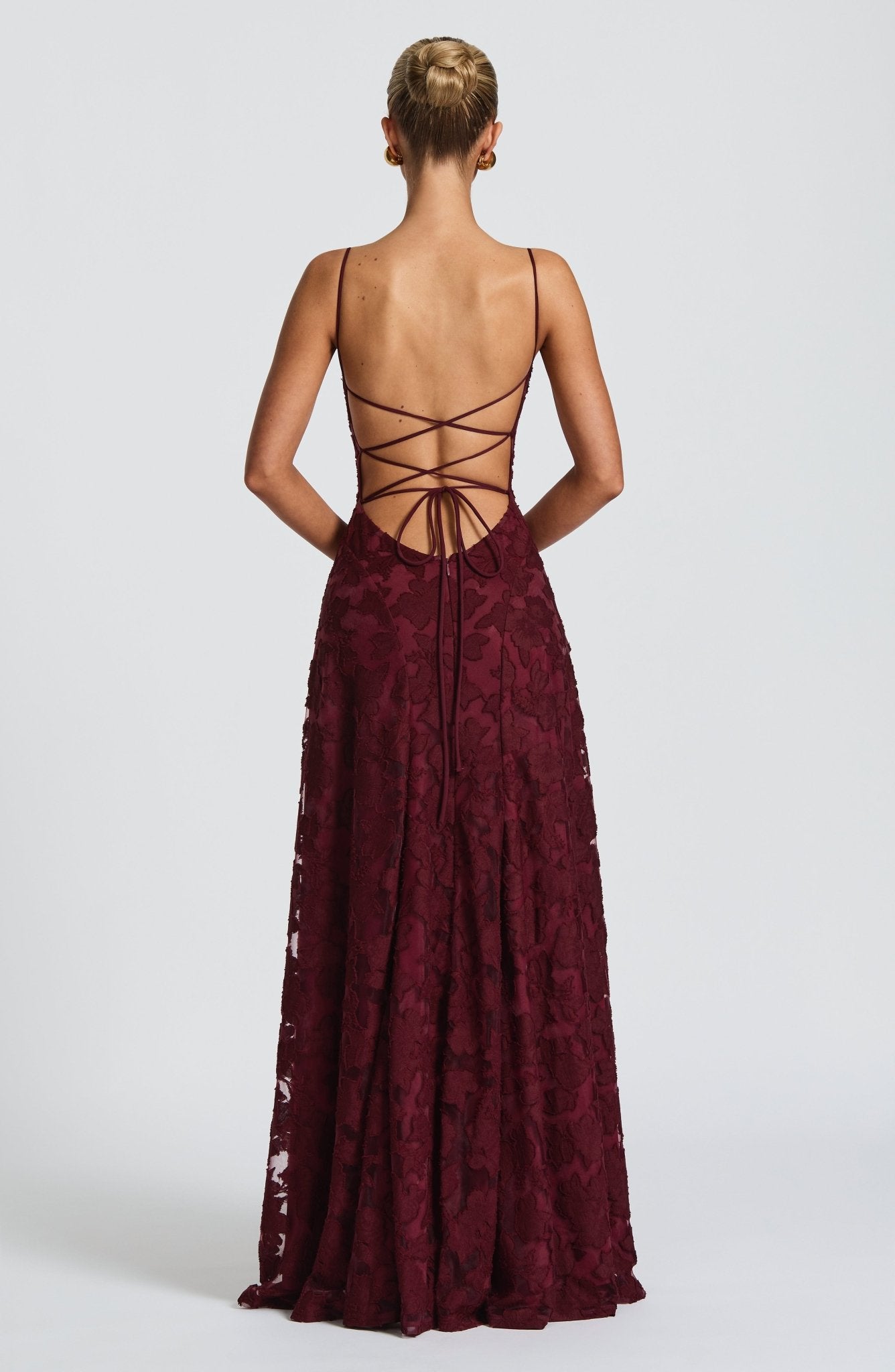 Robe Longue Drapée à Motif Floral avec Bretelles pour Femme | Idéale pour les Sorties - Emilia Lane