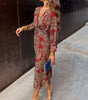 Robe Longue Droite à Col V pour Femmes - Emilia Lane