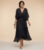 Robe Longue en Chiffon à Manches Chauve - Souris pour Femmes - Emilia Lane