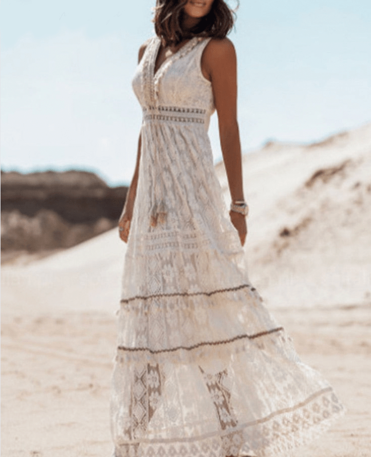 Robe Longue en Dentelle Boho pour Femmes - Emilia Lane