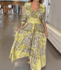 Robe Longue Imprimée à Cordon pour Femmes - Emilia Lane