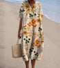 Robe Longue Imprimée à Manches Courtes pour Femmes - Emilia Lane