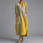 Robe Longue Imprimée à Manches Longues pour Femmes - Emilia Lane