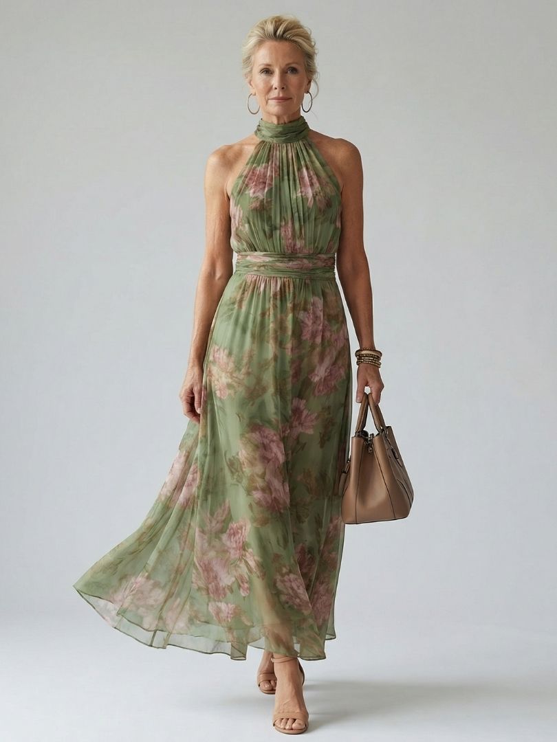 Robe Longue Imprimée Florale pour Femmes - Emilia Lane