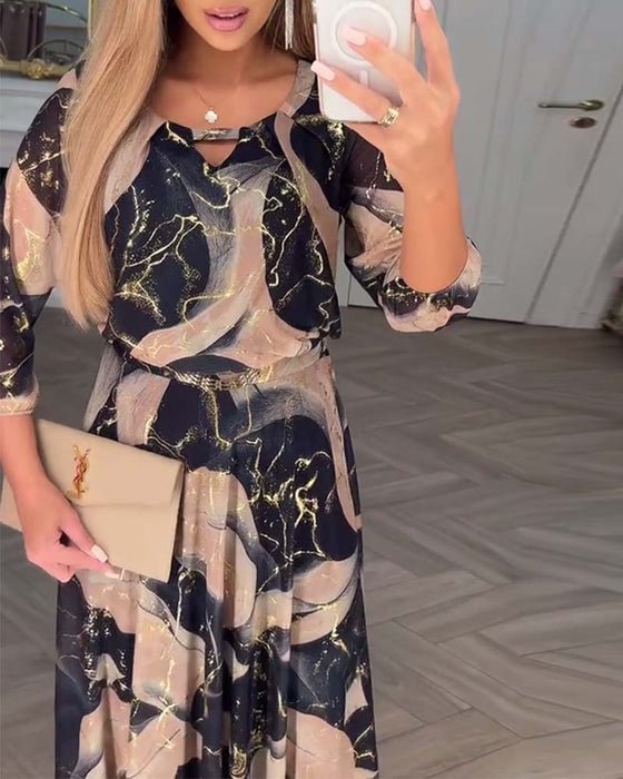 Robe longue imprimée pour femmes - Emilia Lane
