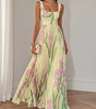 Robe longue plissée à motif floral pour femmes - Emilia Lane