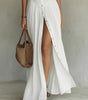 Long Linen Dress with Lapel Collar for Women | Ideal for Spring