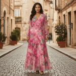 Robe Maxi à Manches Longues à Imprimé Floral pour Femmes - Emilia Lane