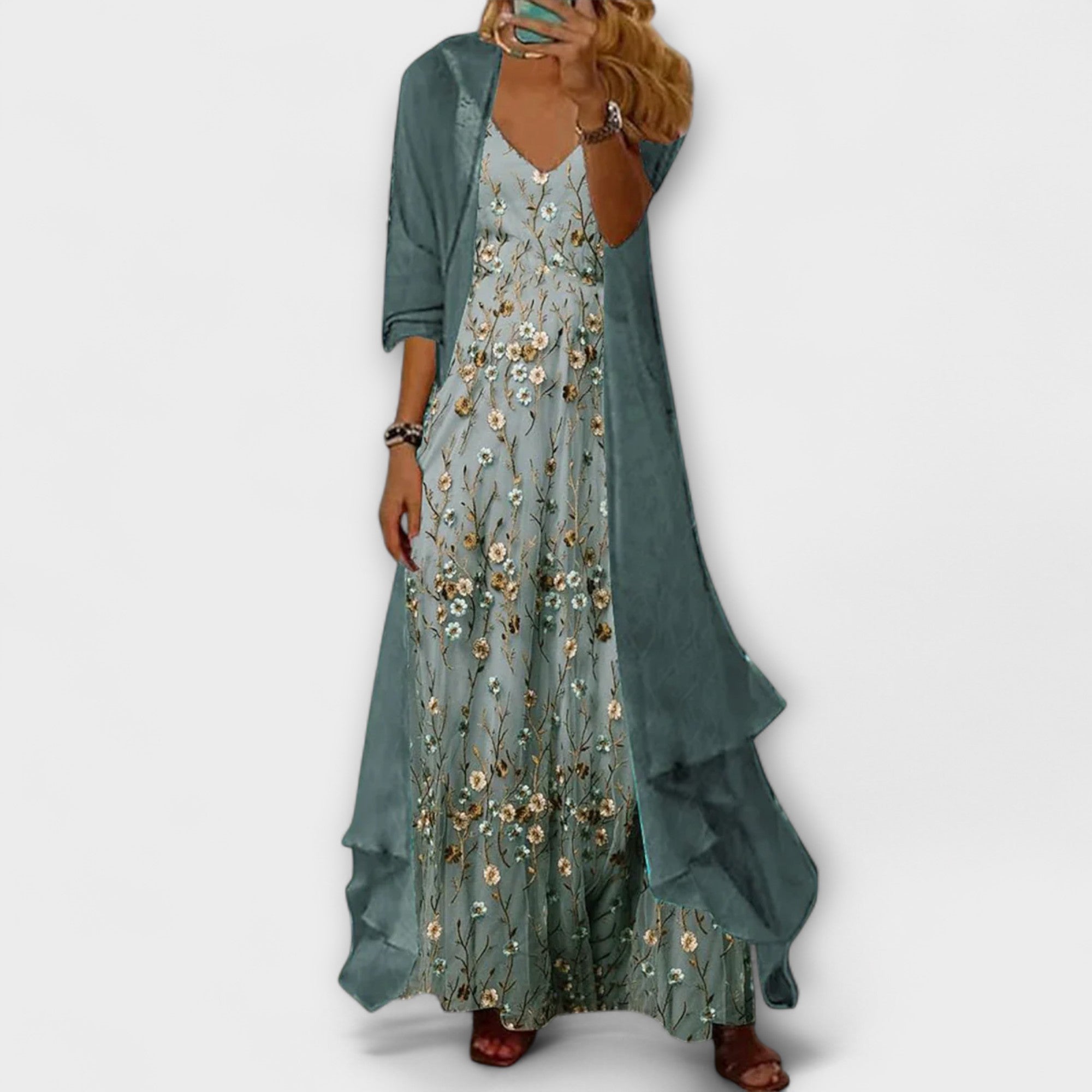 Robe Maxi Imprimée Deux Pièces pour Femmes - Emilia Lane