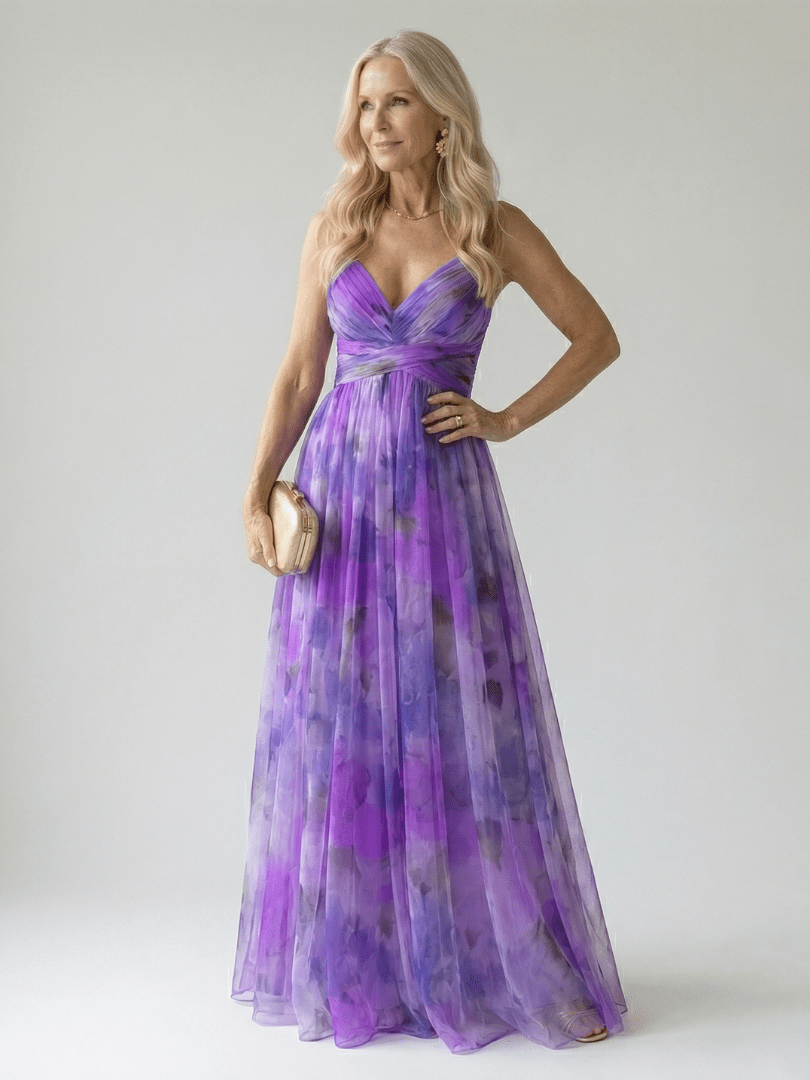 Robe Maxi Sans Manches à Imprimé pour Femme - Emilia Lane