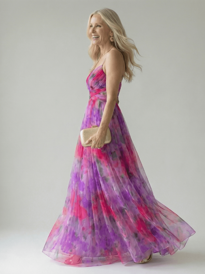 Robe Maxi Sans Manches à Imprimé pour Femme - Emilia Lane