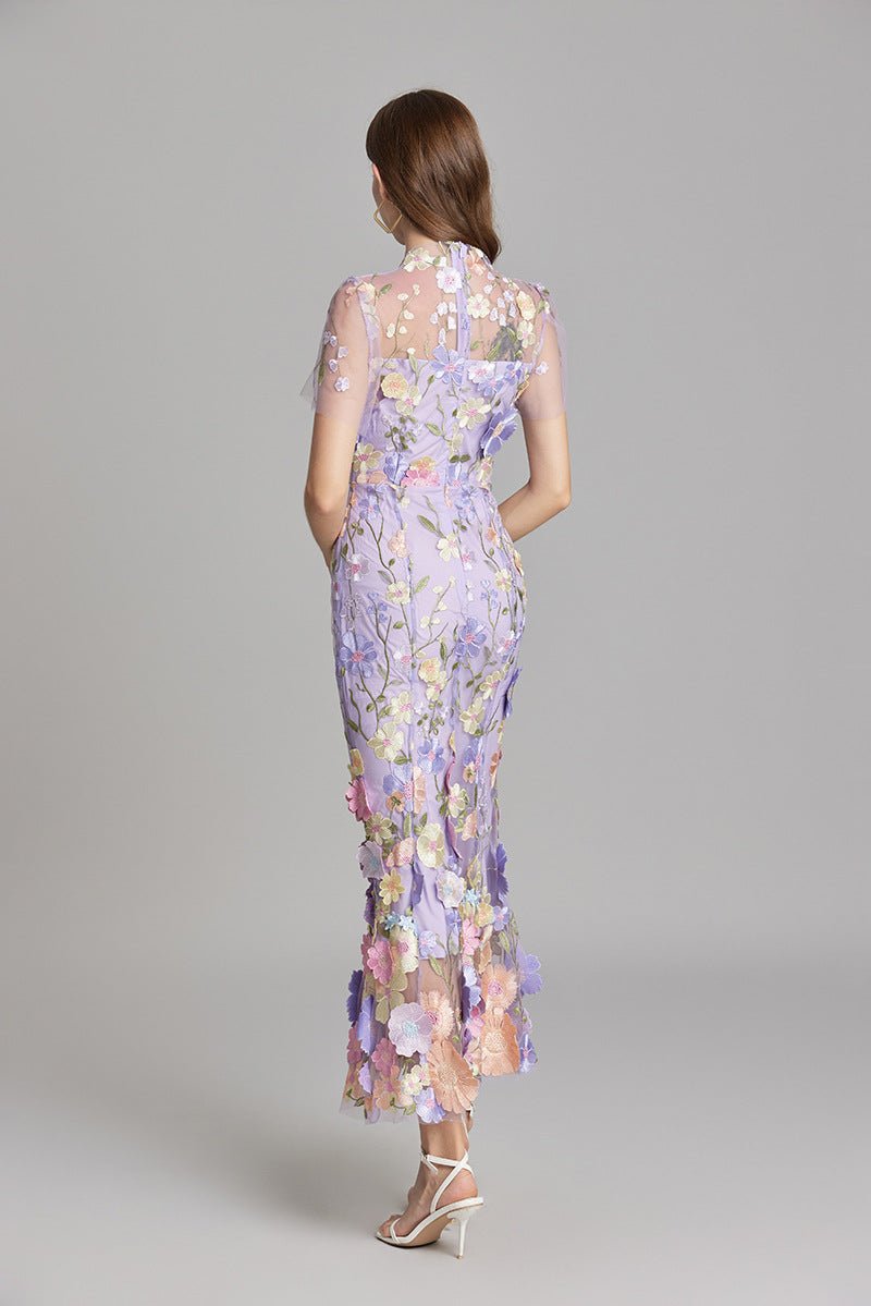 Robe Mermaid à Appliques Florales pour Femme | Idéale pour les Sorties - Emilia Lane