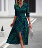 Robe mi - longue coupe évasée pour femmes - Emilia Lane