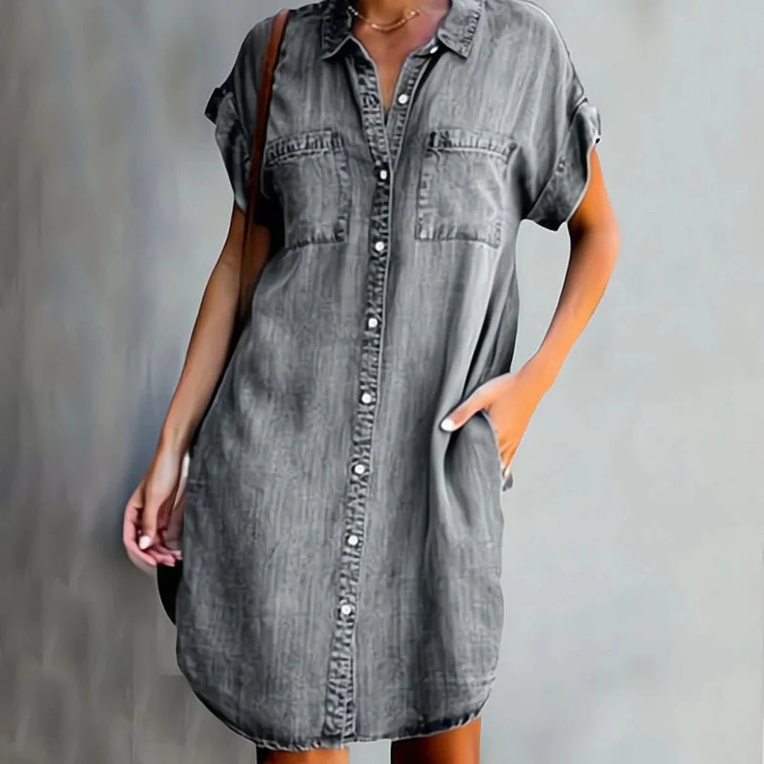Robe mi - longue en coton pour Femmes - Emilia Lane