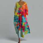 Robe mi - longue imprimée pour femmes - Emilia Lane