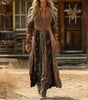 Robe mi - mollet à manches longues pour femmes - Emilia Lane