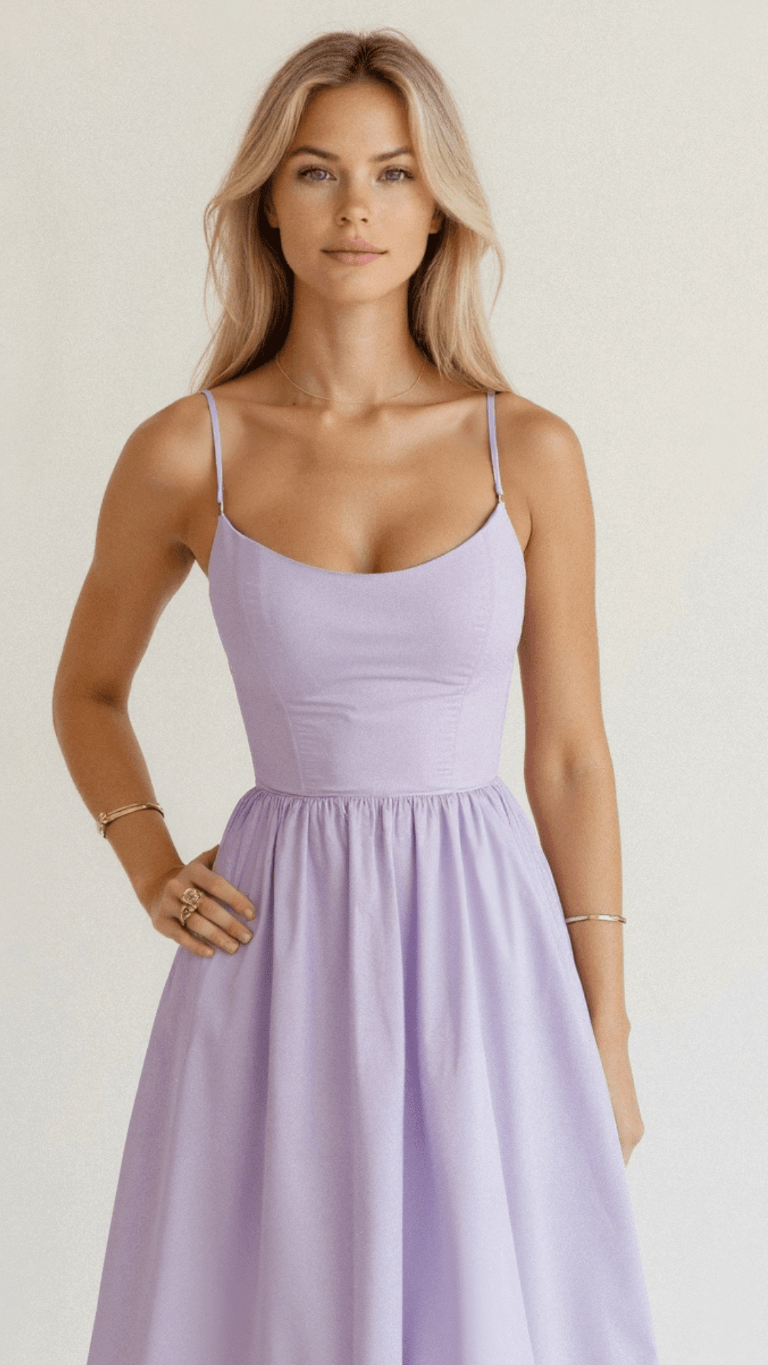 Robe Midi à Encolure Ascot et Coupe Évasée pour Femme | Idéale pour l'Été - Emilia Lane