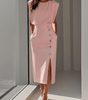 Robe Midi à Encolure Ronde pour Femmes - Emilia Lane