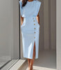 Robe Midi à Encolure Ronde pour Femmes - Emilia Lane