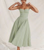 Robe Midi à Träger Ajustée et Plissée pour Femme | Idéale pour les Sorties - Emilia Lane