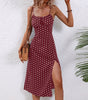 Robe Midi Camisole à Pois pour Femme | Idéale pour les Sorties - Emilia Lane
