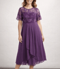 Robe Midi Dentelle et Chiffon pour Femmes - Emilia Lane