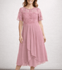 Robe Midi Dentelle et Chiffon pour Femmes - Emilia Lane