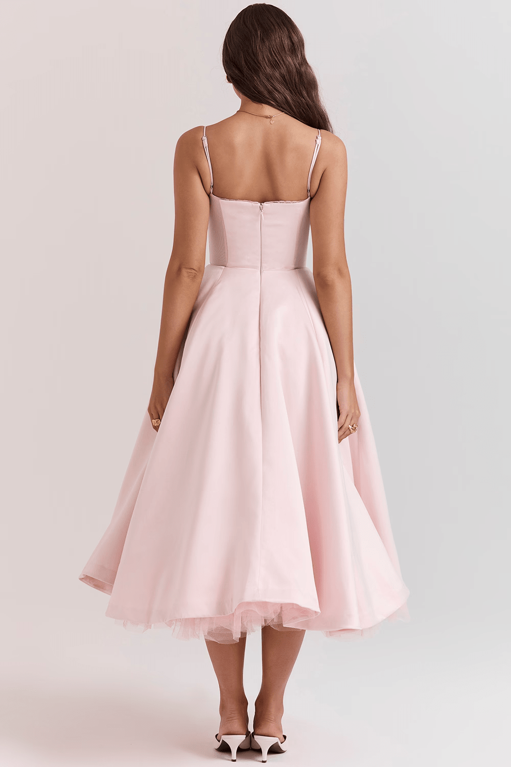 Robe Midi en Satin pour Femmes - Emilia Lane