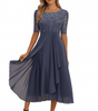 Robe Midi Évasée en Dentelle pour Femme | Idéale pour le Quotidien - Emilia Lane