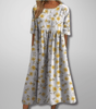 Robe Midi Imprimée à Col Rond pour Femmes - Emilia Lane