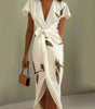 Robe Midi Imprimée Ceinturée pour Femmes - Emilia Lane