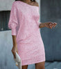 Robe Midi Pailletée à Épaules Dénudées pour Femmes - Emilia Lane