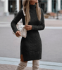 Robe Pull Col à Revers à Manches Longues pour Femme - Emilia Lane