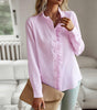 Long-sleeve high-neck blouse for women