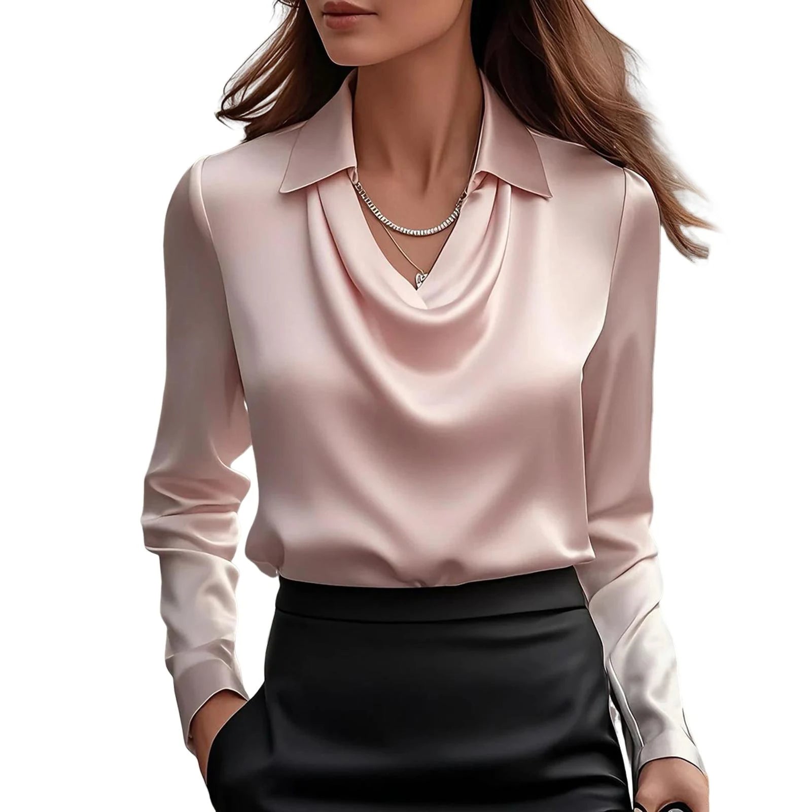 Satin blouse for women