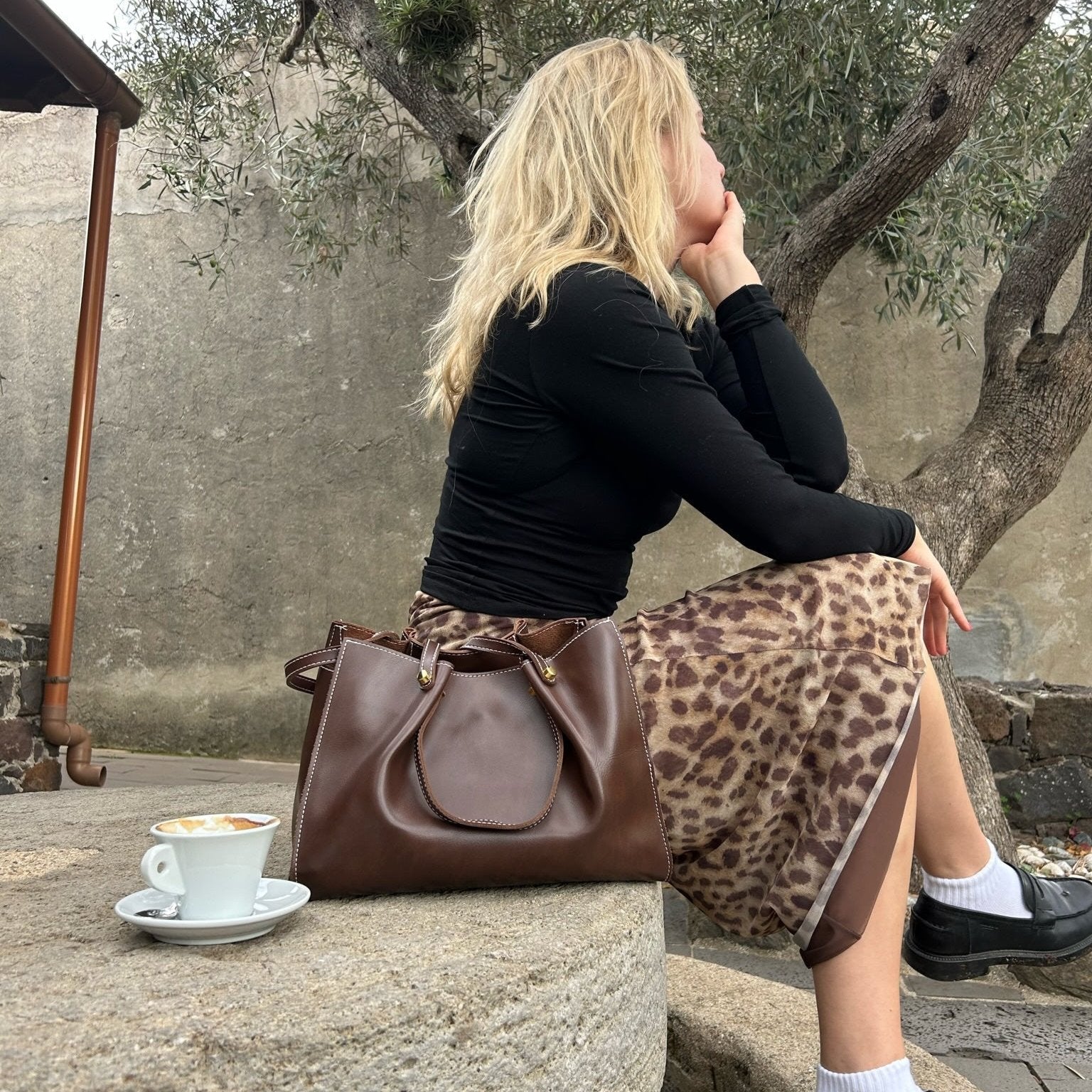 Sac Porté Épaule en Cuir Végétalien pour Femme - Emilia Lane