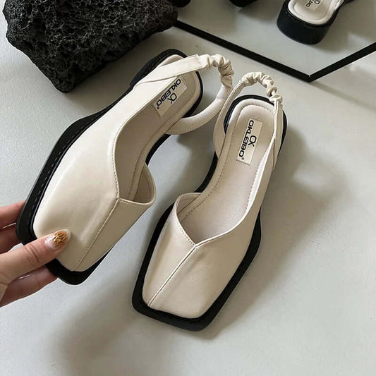 Sandales à Enfiler à Bout Carré pour Femmes - Emilia Lane