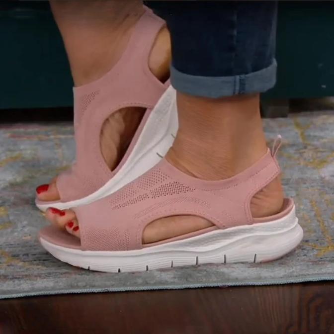 Wedge Sandals in Mesh with Orthopedic Sole for Women | Ideal for Summer
