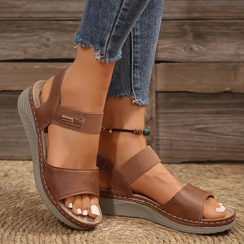 Sandales confort en simili cuir pour femmes - Emilia Lane