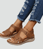 Sandales Orthopédiques en Cuir à Scratch pour Femme | Idéales pour le Quotidien - Emilia Lane