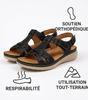Sandales Orthopédiques en Cuir à Scratch pour Femme | Idéales pour le Quotidien - Emilia Lane