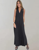 Women's long V-neck dress