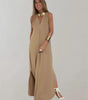 Women's long V-neck dress