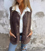 Sherpa Fleece Sleeveless Vest for Women