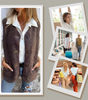 Sherpa Fleece Sleeveless Vest for Women