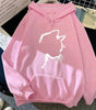 Sweat à Capuche Imprimé Chat Style Minimaliste pour Femmes - Emilia Lane