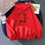 Sweat à Capuche Imprimé Chat Style Minimaliste pour Femmes - Emilia Lane