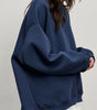 Sweatshirt Col Rond Oversize en Fleece pour Femme - Emilia Lane